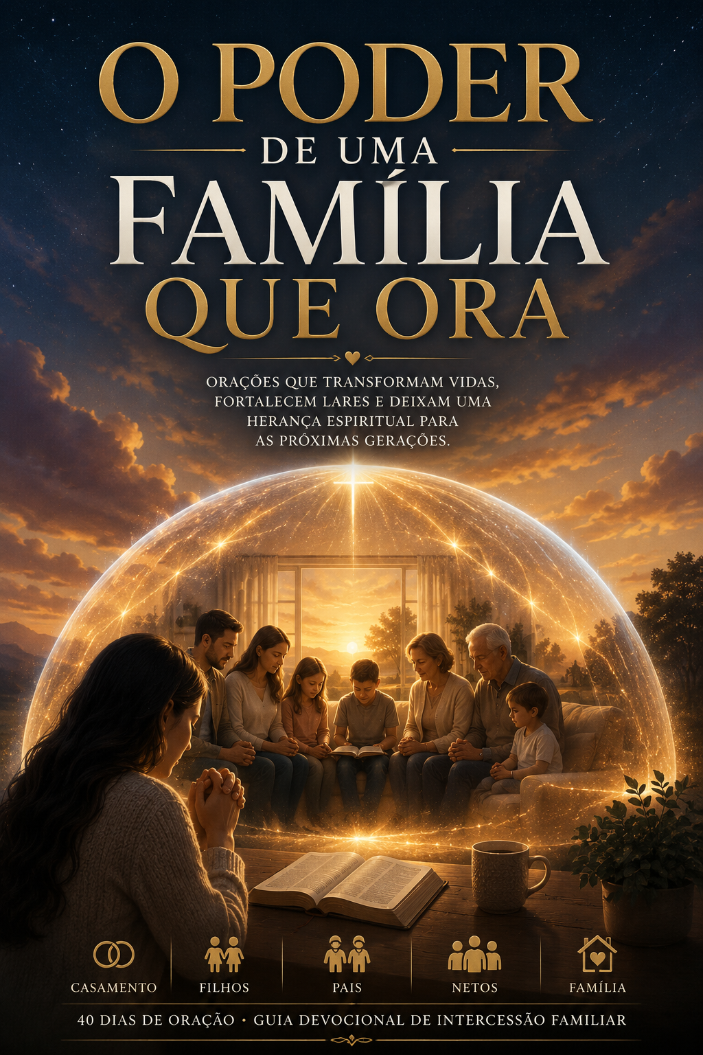 Capa do guia devocional O Poder de uma Família que Ora